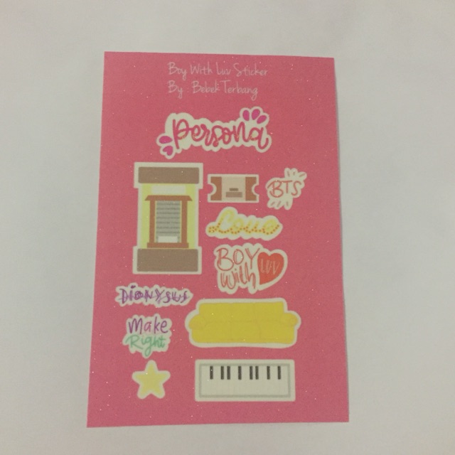 

Bts Boy With Luv glitter sticker