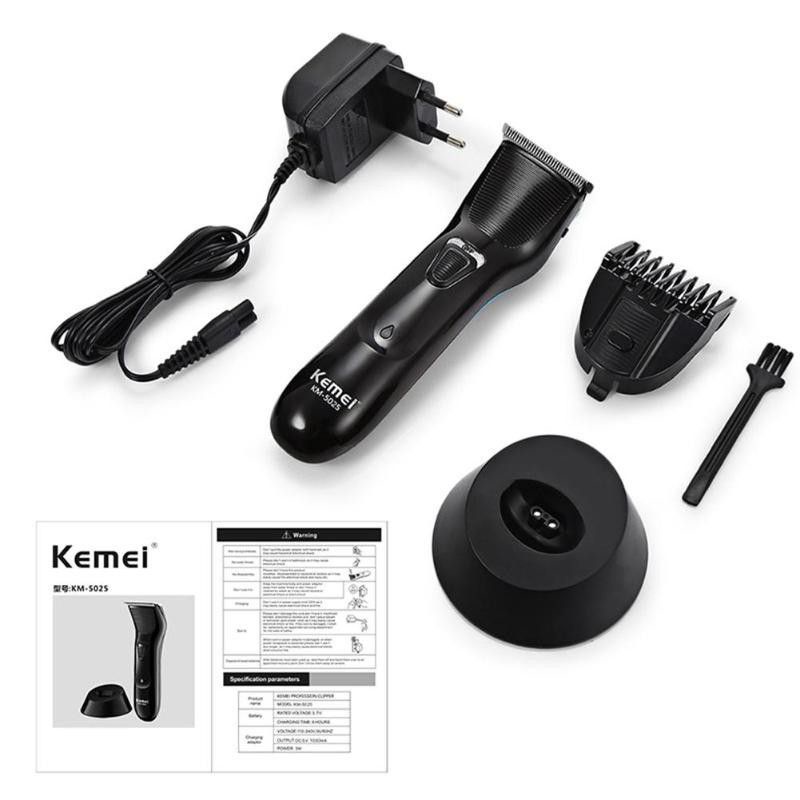 Clipper kemei km 5025 Alat Mesin cukur Rambut Cordless Charger