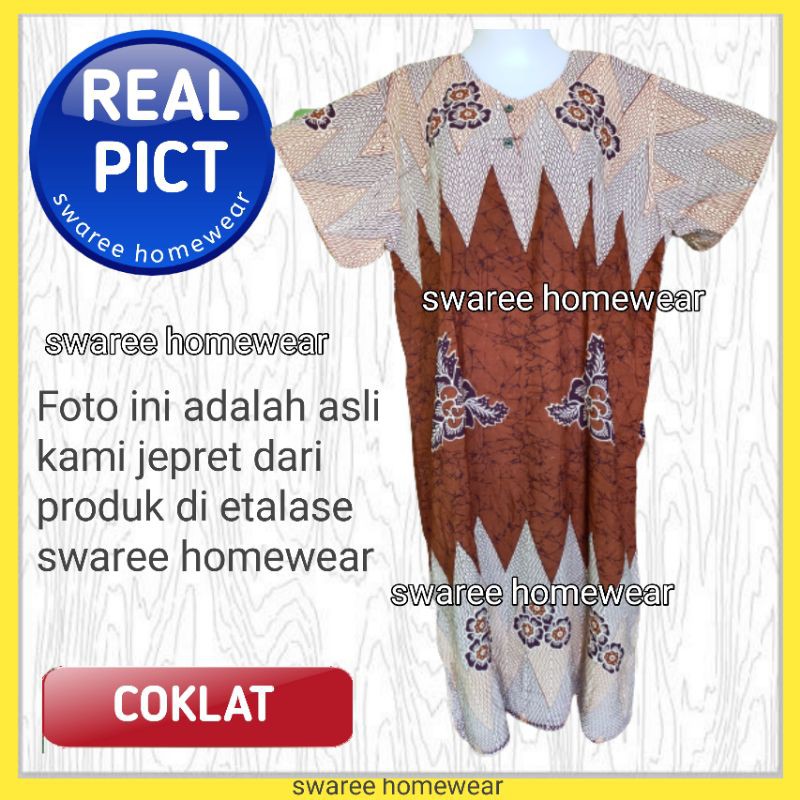 Baju Daster Batik Busui Baju Wanita Jumbo Rayon Murah Lengan Pendek Kekinian Daster Batik Pekalongan