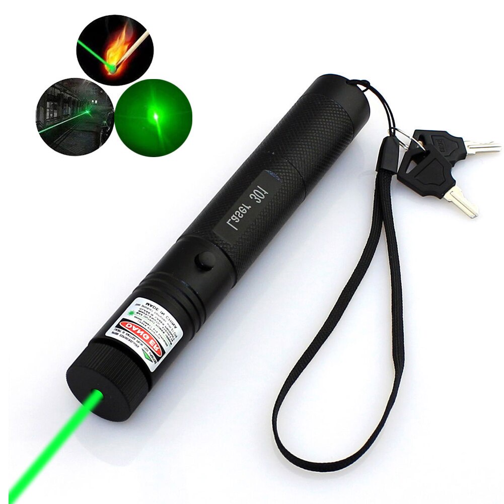 Green Beam Laser Senter Lampu Laser Pointer 1MW 532NM Baterai+Charger