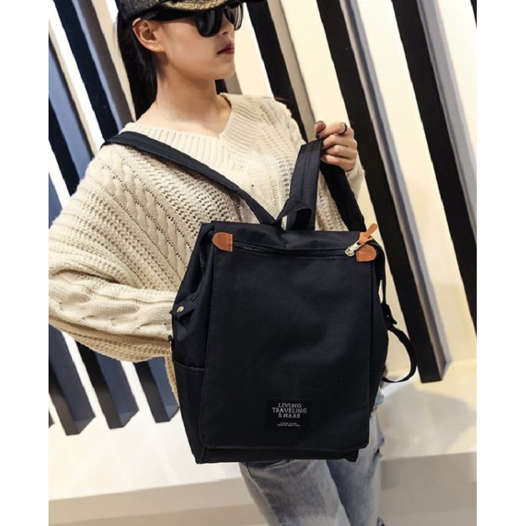Tas Ransel Backpack Korea PRIA Travel Fashion WANITA Import Quality Kanvas