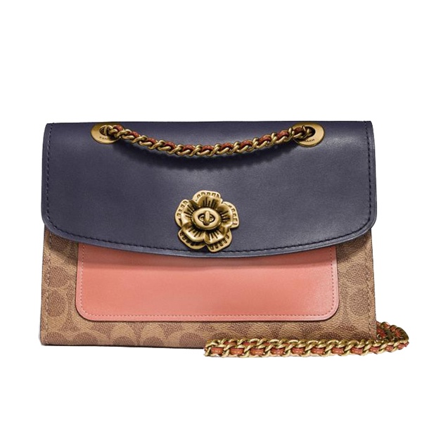 tas coach parker 27 signature tan ink light peach 69586
