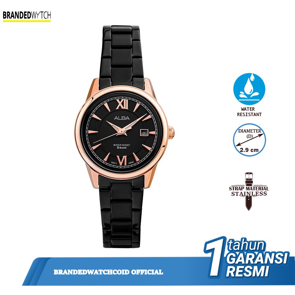 Alba AH7AT4X1 Jam Tangan Wanita Alba AH7AT4 Original Diamter 2,9 cm