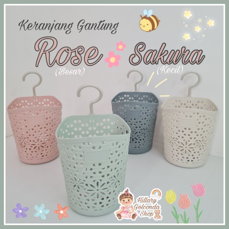 Keranjang Gantung ROSE &amp; SAKURA (1PC)