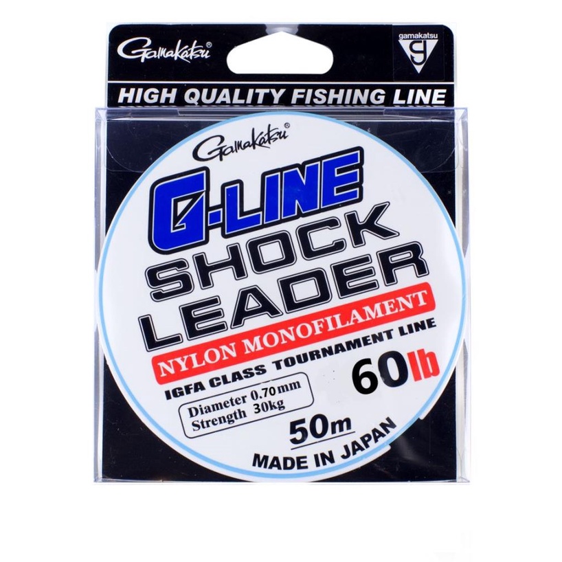 Senar Pancing Benang Leader  GAMAKATSU G-LINE SHOCK LEADER NYLON MONOFILAMENT 50 METER