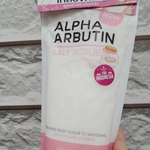 [COD] Alpha Arbutin Salt Scrub Garam Mandi Body Shower Alpha Arbutin Whitening 100% Original BPOM