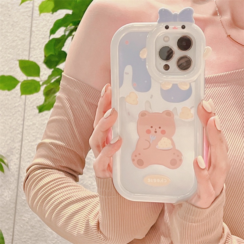 Soft Hard Case Silikon TPU Motif Beruang Untuk Vivo Y16 Y02s Y02 Y35 Y22 Y22s V25e V25 V23e V23 V20 Pro Y15A Y15s Y01 Y01A Y75 Y76 T1 T1x Y21 Y21s Y33s Y33T Y21T Y21A Y12A Y12s Y20 Y20s Y20i Y20s[G] Y17 Y15 Y12 Y11 Y1s Y19 Bear Clear Silicone Phone Case