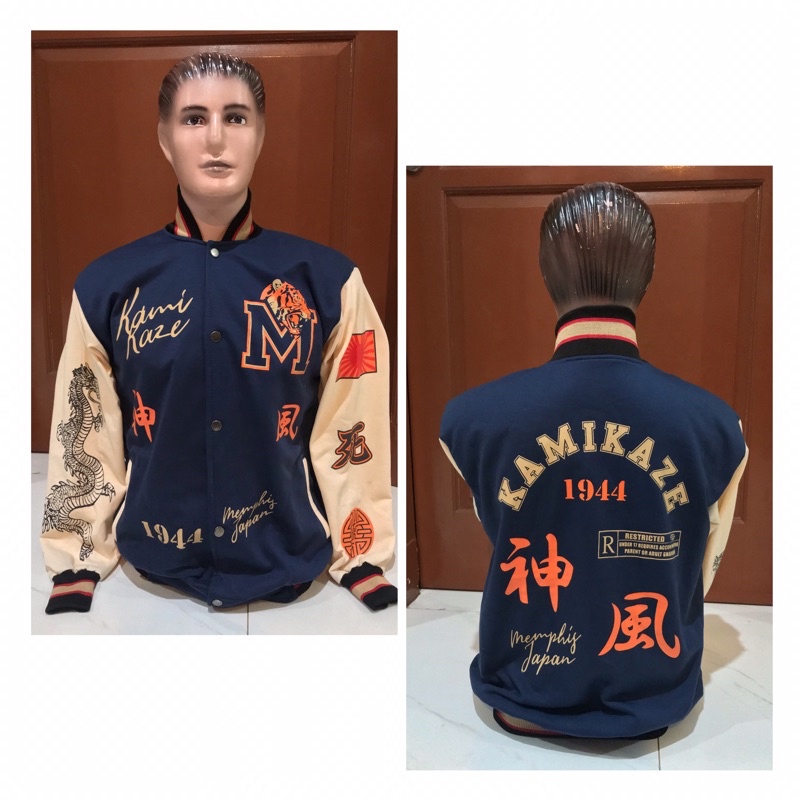 JAKET VARSITY JAKET BASEBALL PRIA WANITA JAKET BASEBALL RACING PRIA WANITA JAKET BOMBER KAMIKAZE - ORIGINS - HOMERUN VARSITY JACKET BAHAN FLEECE TEBAL Bahan-7