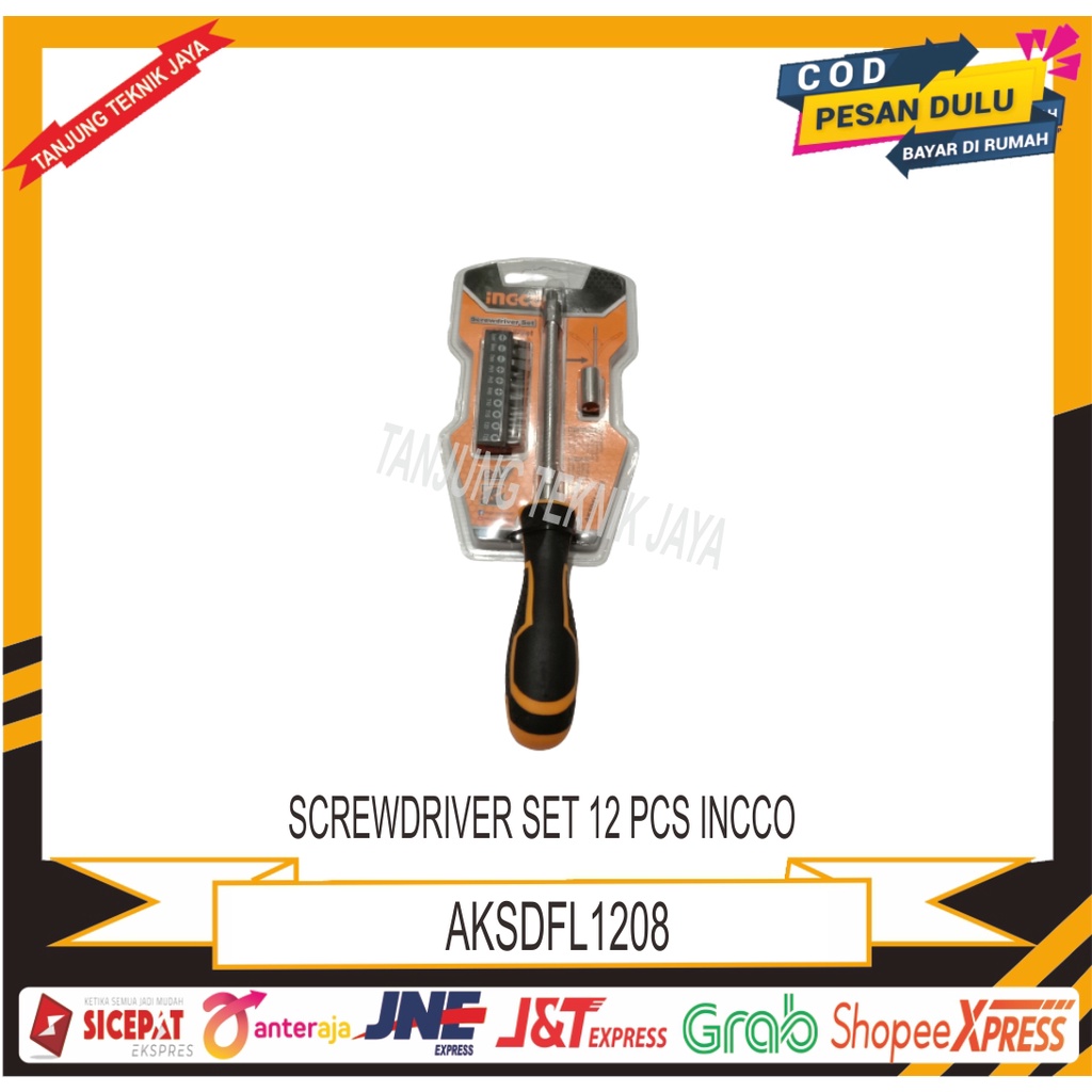 OBENG GG KARET 12 SET INGCO / SCREWDRIVER SET 12 PCS INGCO