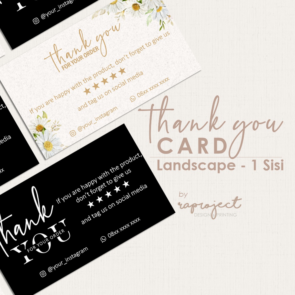 

Thank You Card / Kartu Ucapan Terima Kasih Online Shop - Landscape