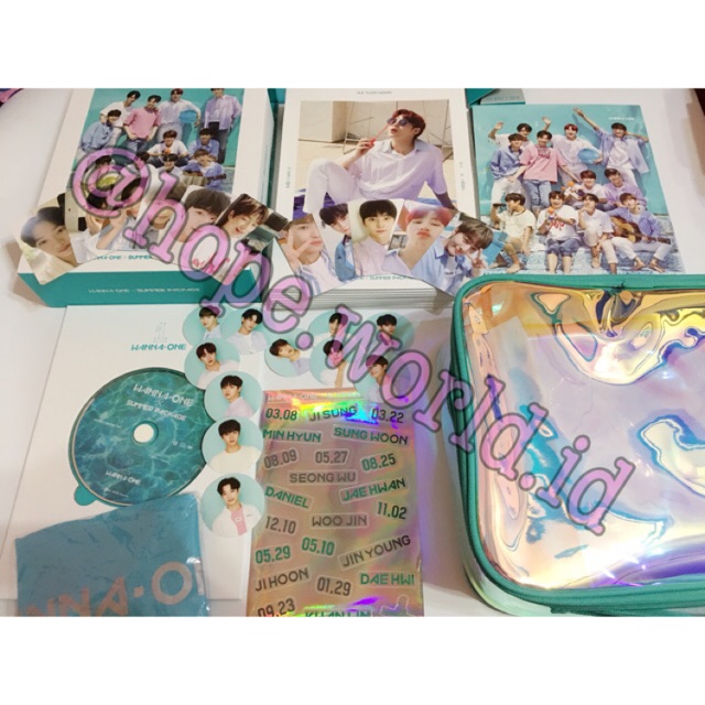 SHARING GOODS WANNA ONE SUMMER PACKAGE 2018 (DANIEL JIHOON ONG MINHYUN DAEHWI JAEHWAN GUANLIN)