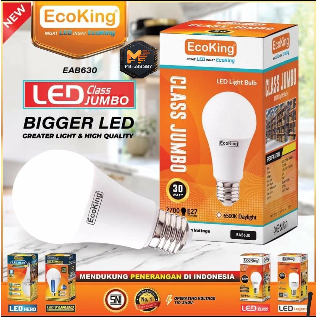 Mitra88SBY lampu LED ecoking class jumbo 25w 30w 40w dan 50w