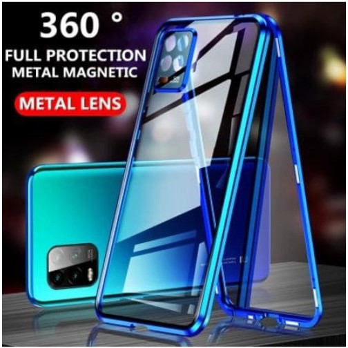 Case Vivo Y50 Y30 Magnetic Flip Double Tempered Glass Dua Sisi