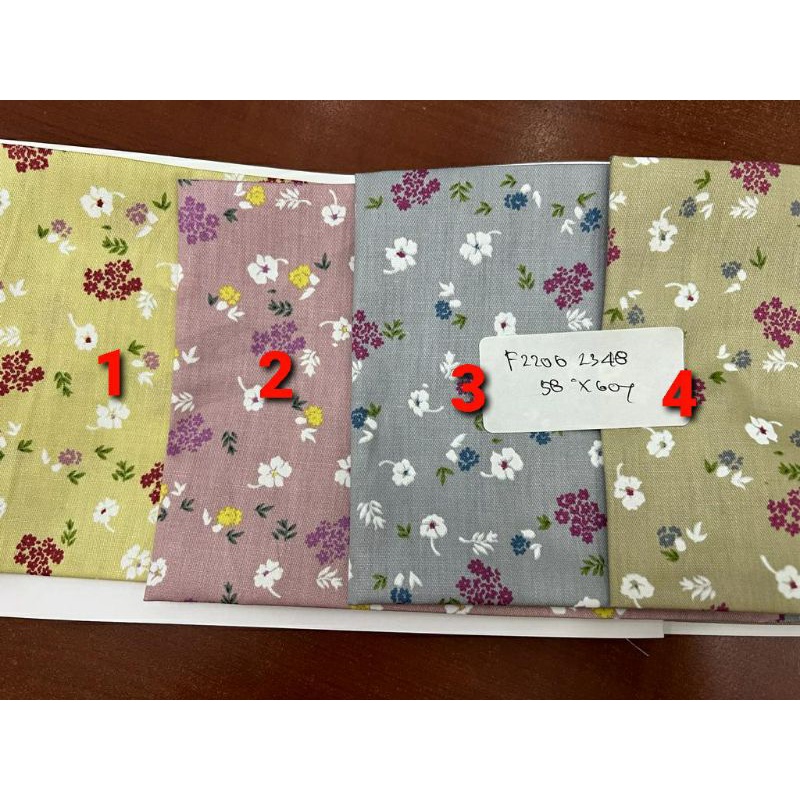 KAIN KATUN JEPANG MOTIF BUNGA KECIL