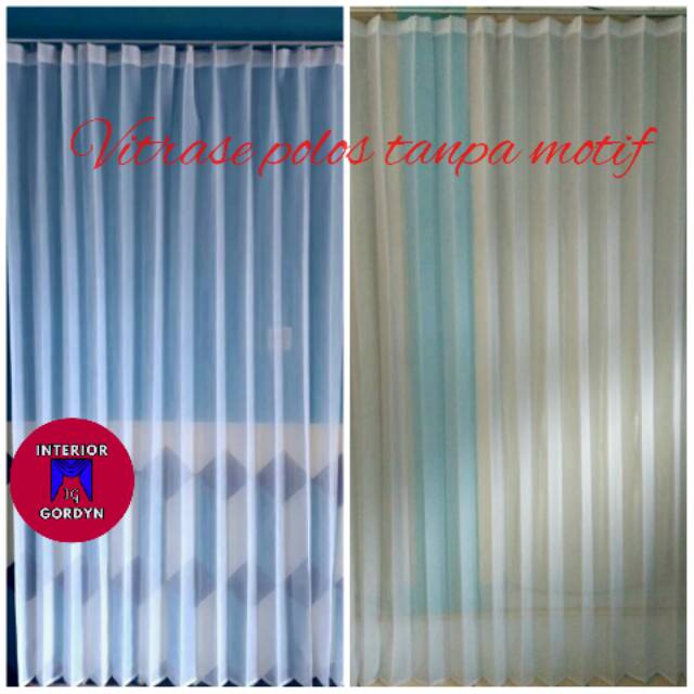 GORDEN VITRASE TIPIS DALEMAN SIANG POLOS PUTIH