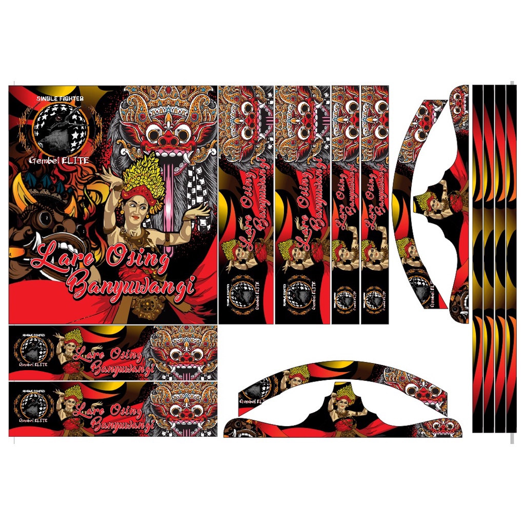 STICKER DECAL SANGKAR / KANDANG KOTAK - MURAI || STIKER GANDRUNG - BARONG