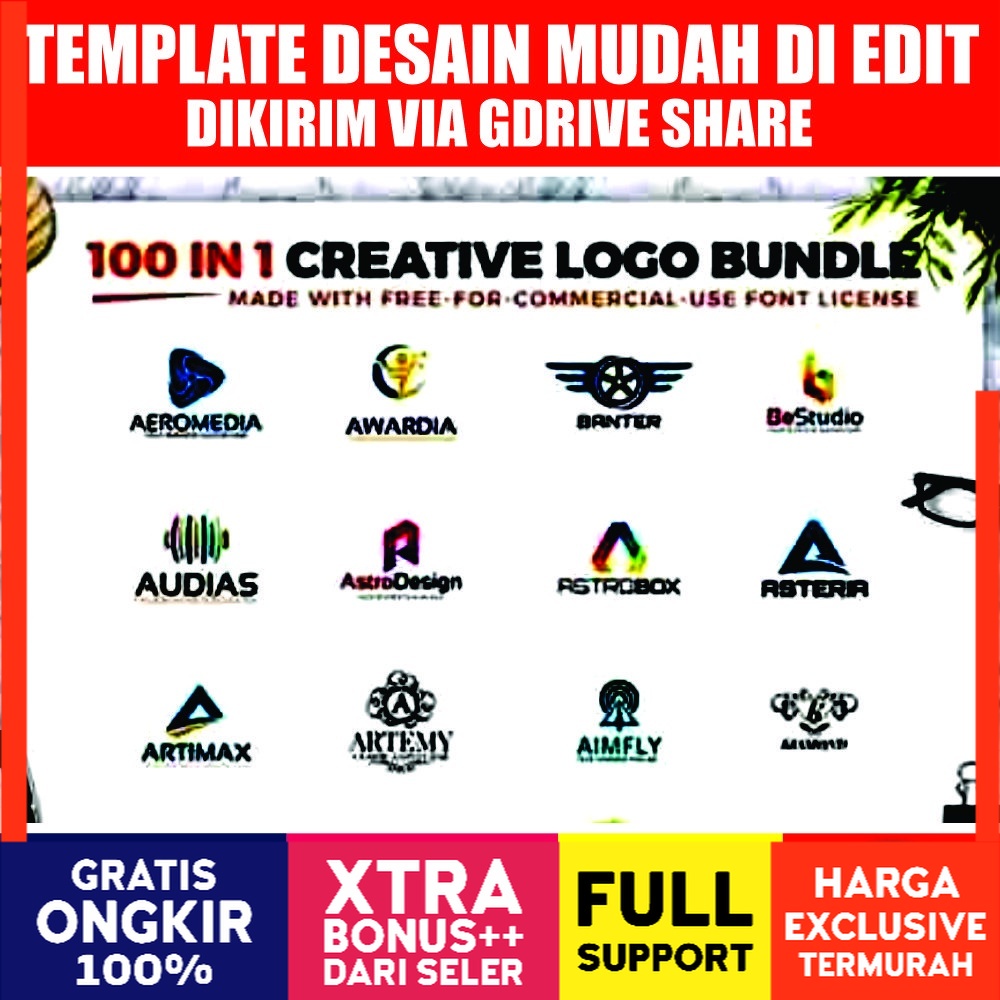 100 In 1 Creative Logo Bundle - Photoshop &amp; Illustrator