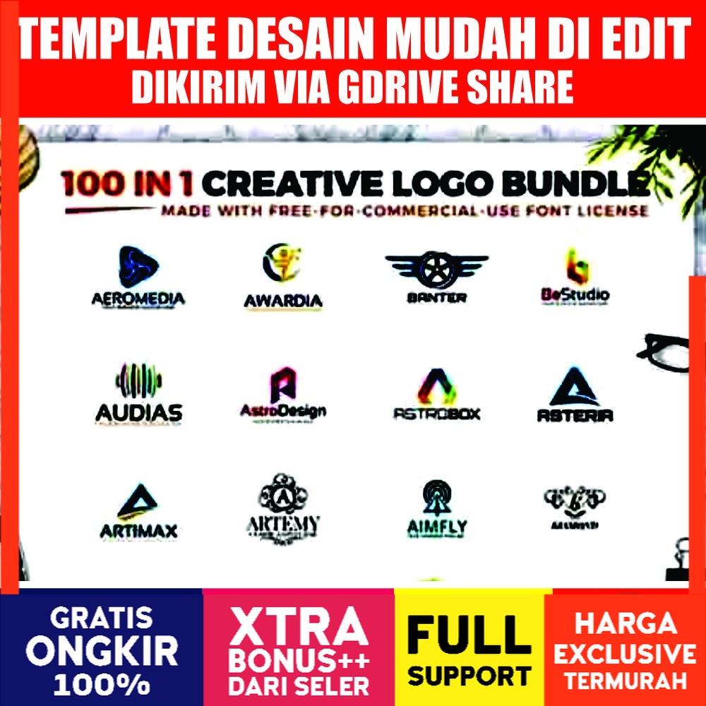 100 In 1 Creative Logo Bundle - Photoshop &amp; Illustrator