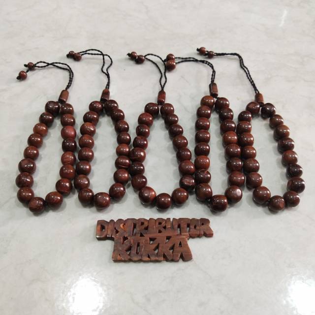 ( SUPER MURAH ) Grosir 5 pcs gelang Kokka kaukah kaokah fukakah koka bulat kpl 10 mm coklat