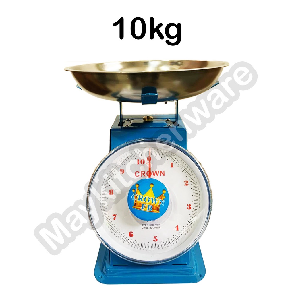 Timbangan Besi Crown 5kg 10kg 15kg 20kg Stainless Jarum Analog Manual Duduk Kue Tepung Buah Daging