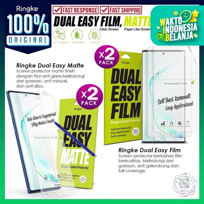 Screen Protector Galaxy Note 10 Plus / Note 10 Ringke Dual Easy Full - Matte, Note 10