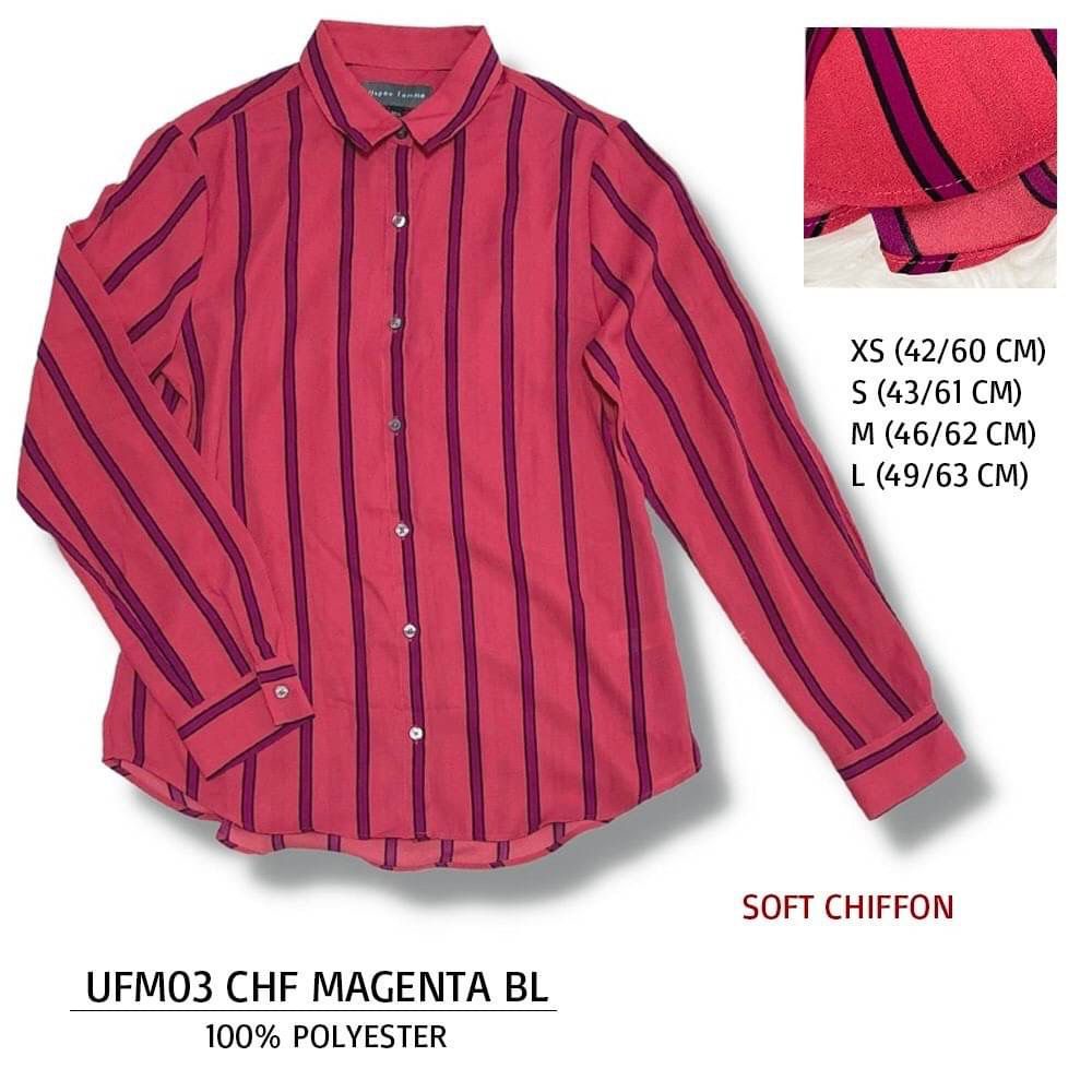 Blouse Branded Wanita - UNPEU FEMME 03 CHF MAGENTA BL