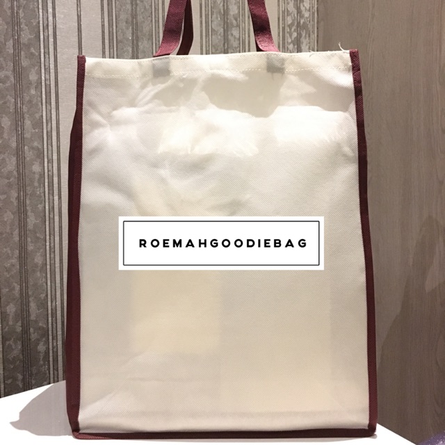 Tas Spunbond 30x40 Jahit Kombinasi/Promosi/Seminar Kantor Sekolah Universitas/ToteBag/Event/Goodie
