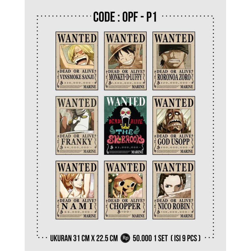 POSTER ONE PIECE - BOUNTY SHP AFTER TIME SKIP