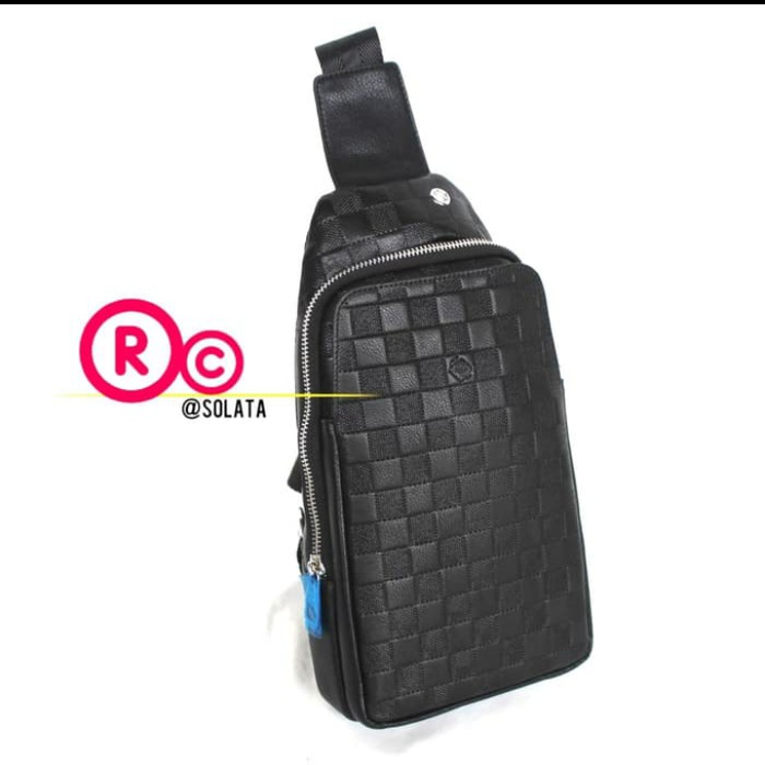 01100-RAN Tas Selempang Lv pria/Waist bag pria kulit ASLI/bodybag KULIT asli Diskon