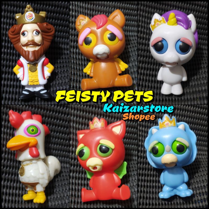 Mainan FEISTY PETS merchandise Burger King 2019 bukan MCD hadiah burgerking murah