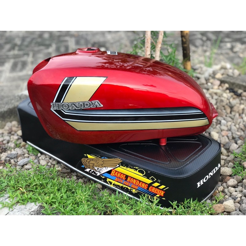 TENGKI CB 100 PRES GALVANIS TANGKI CB 125 CAT ORIGINAL MODEL BAHAN TEBAL GAS TANK HONDA CB tengki cb
