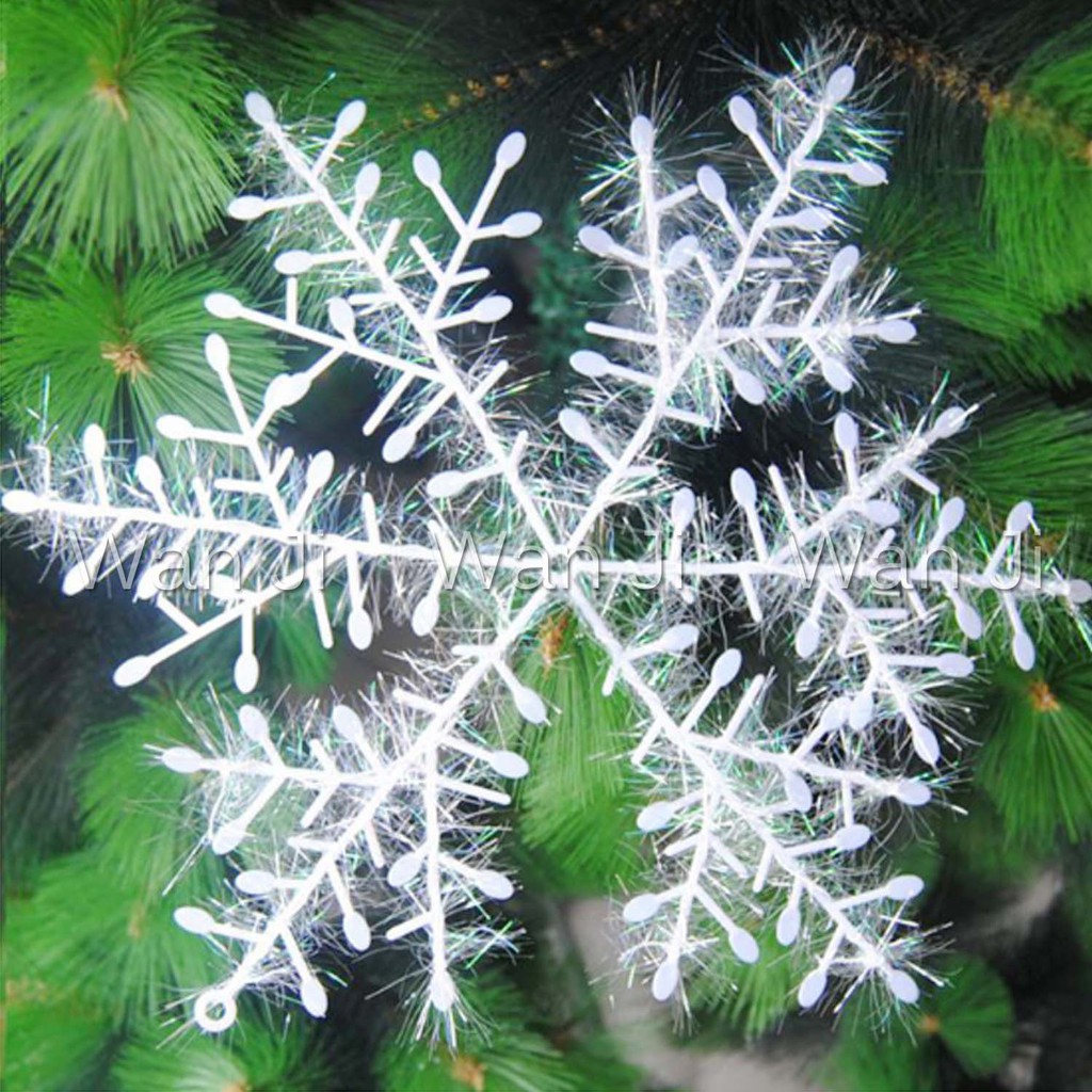 AP148 Hiasan Pohon Natal Snowflake Salju 10cm isi 3 | Dekorasi Chritmas