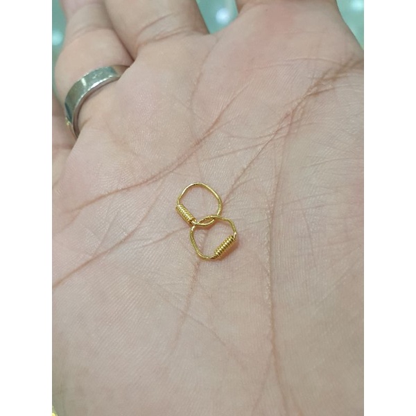 anting bayi emas 24k