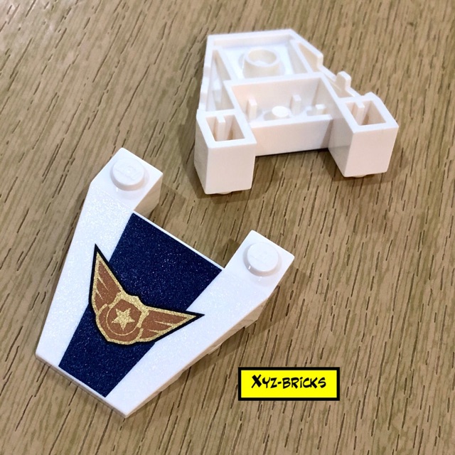 LEGO PARTS 6252367 - Printed Roof Tile 4x4 with Angle No. 3 White