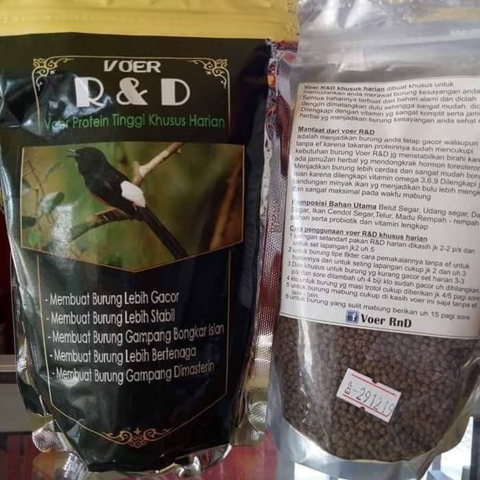 Jual VOER R&D KHUSUS HARIAN/LOMBA TANPA SERANGGA BURUNG TETEP GACOR DOR