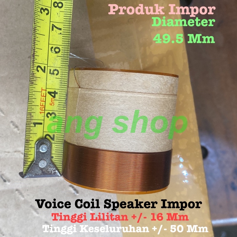 Spool Spul Voice Coil Speaker 15 Inch 49.5 Mm 49.5Mm ACR 15600 Pro 15200 15400 Capton Impor