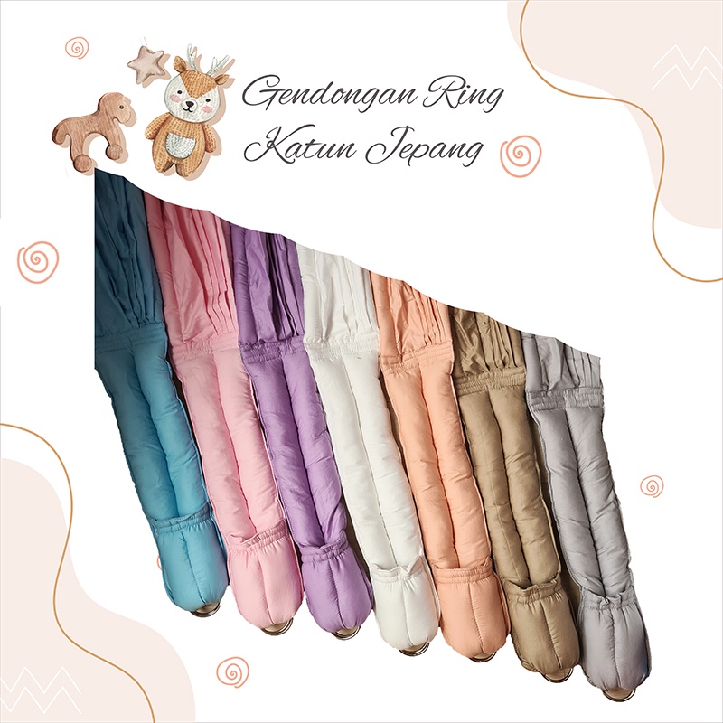 Gendongan bayi ring sling katun jepang polos