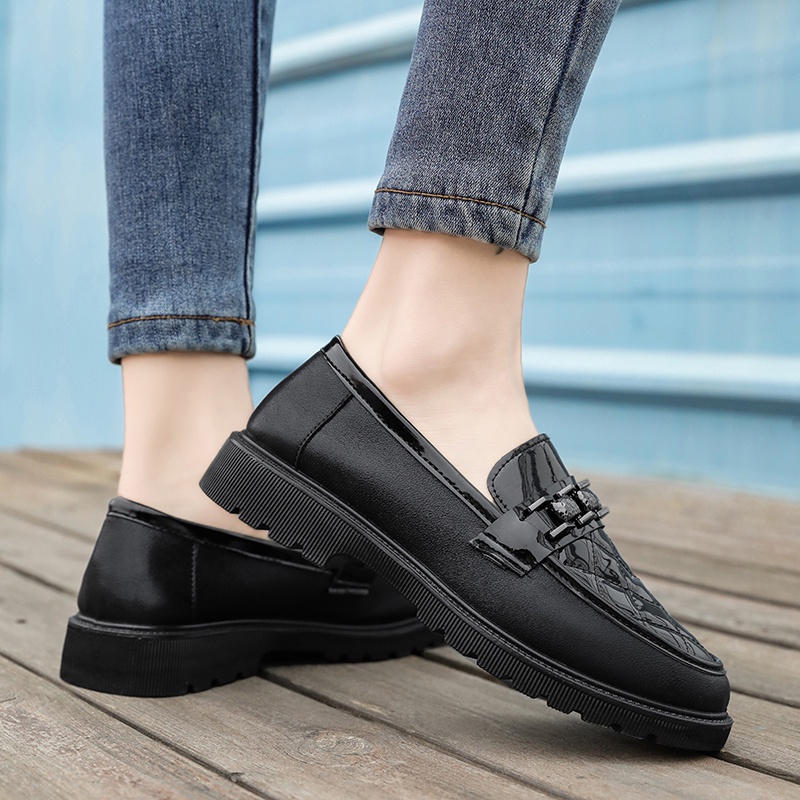 Sepatu Flat Shoes Wanita Kulit Korea Fashion Terbaru Sepatu Kantor Elegan Nyaman Bernapas Ringan