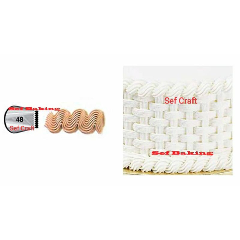 

Tip 48 ( basketweave ) Wilton