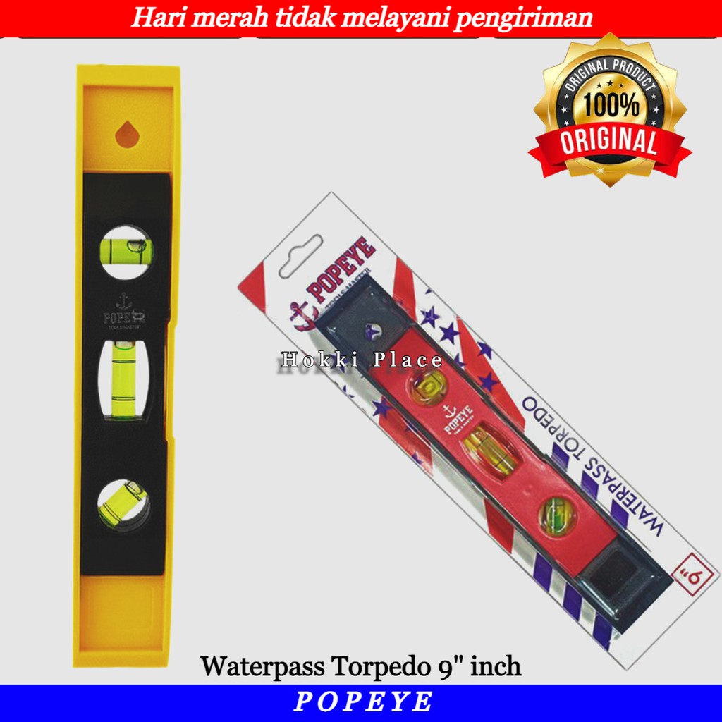 WATERPASS 9 INCH MAGNET SOLIGEN WATERPASS TORPEDO 9" POPEYE WATERPASS TORPEDO MINI MAGNET 9" WELDOM