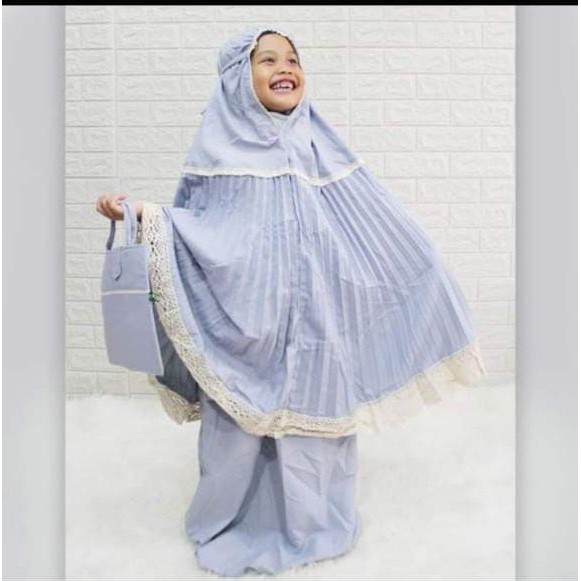 Mukenah anak plikset renda murah / viral/MUKENAH RENDA UMUR 3-7 TAHUN/MUKENAH TERLARIS FASHION MUSLI
