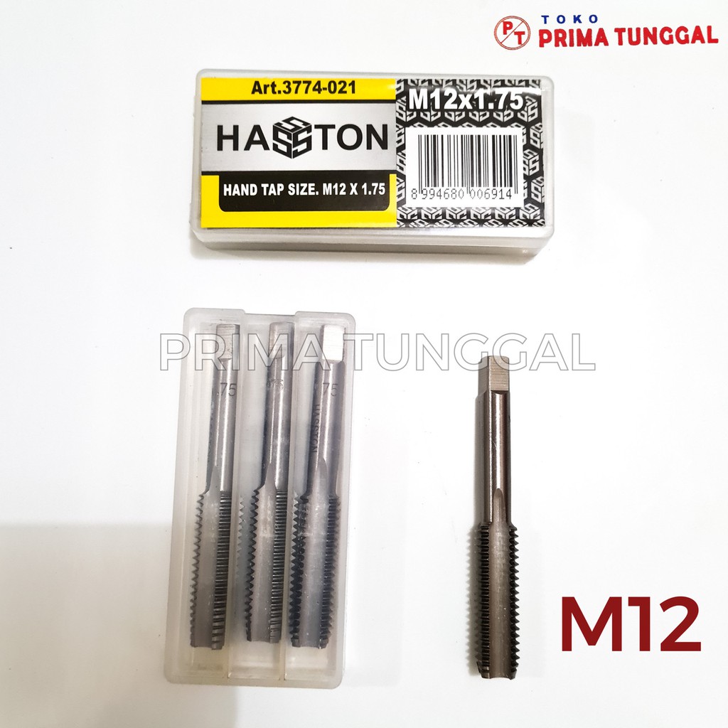 Jual Hand Tap Size M12 X 1.75 Hasston Pembuat Ulir Drat Harga Per Set 3 ...