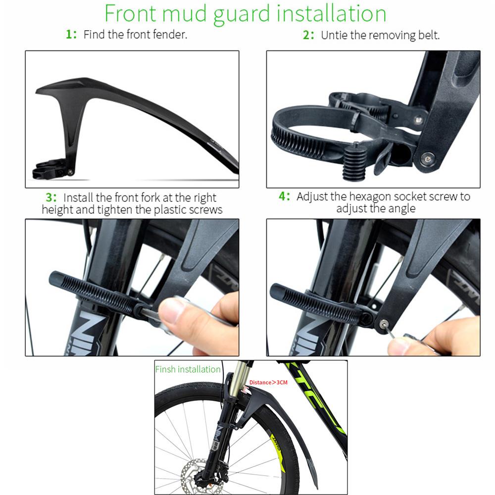 Lanfy Mudguard E-Bike Praktis Adjustable Quick Release Depan Belakang Spakbor MTB