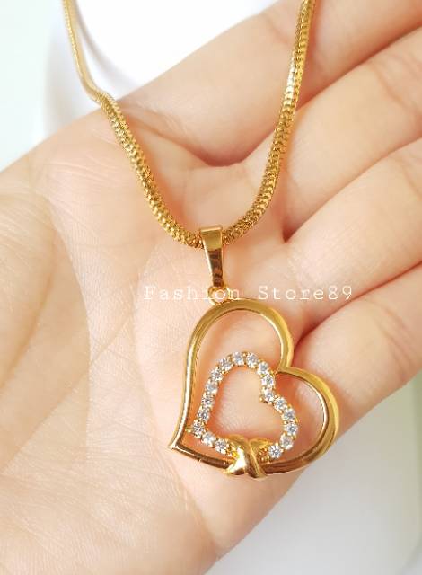 Kalung love xuping Jewelry L2x import perhiasan lapis emas / kalung fashion xuping yaxiya