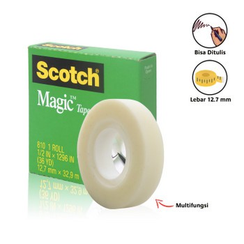 

3M Scotch Magic Tape 3M 810 Ukuran 12 mm X 36 Yd