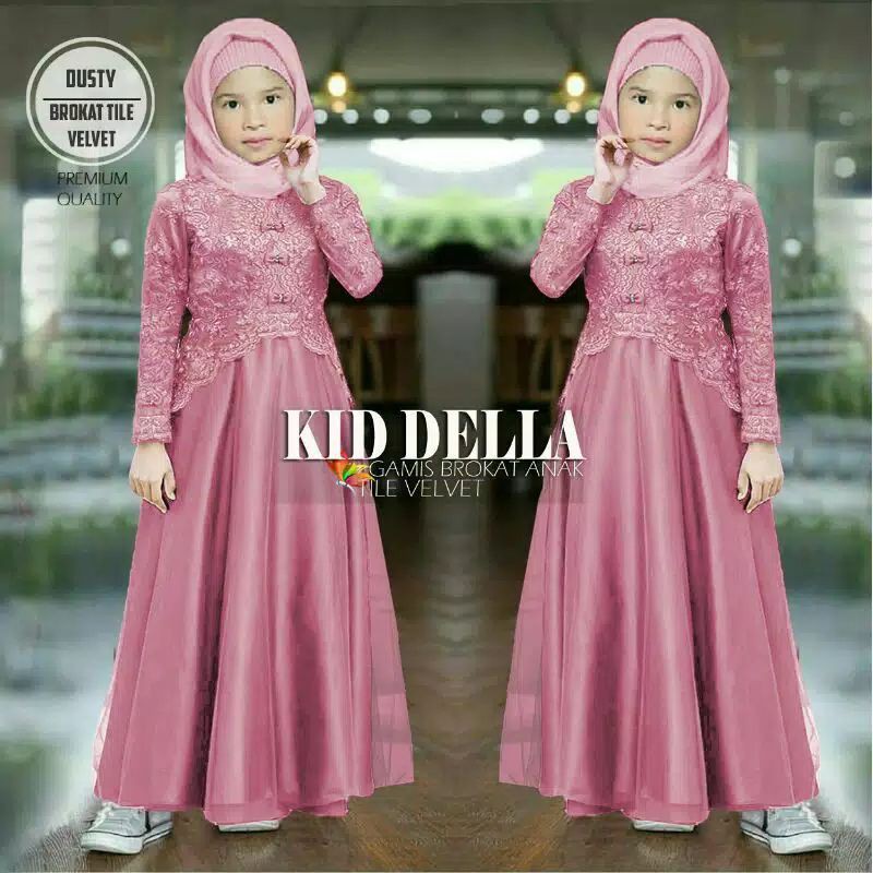 KID DELLA/DRESS ANAK/GAMIS ANAK MURAH/BAJU ANAK MURAH/BAJU PESTA ANAK/GROSIR TANAH ABANG/FREE ONGKIR