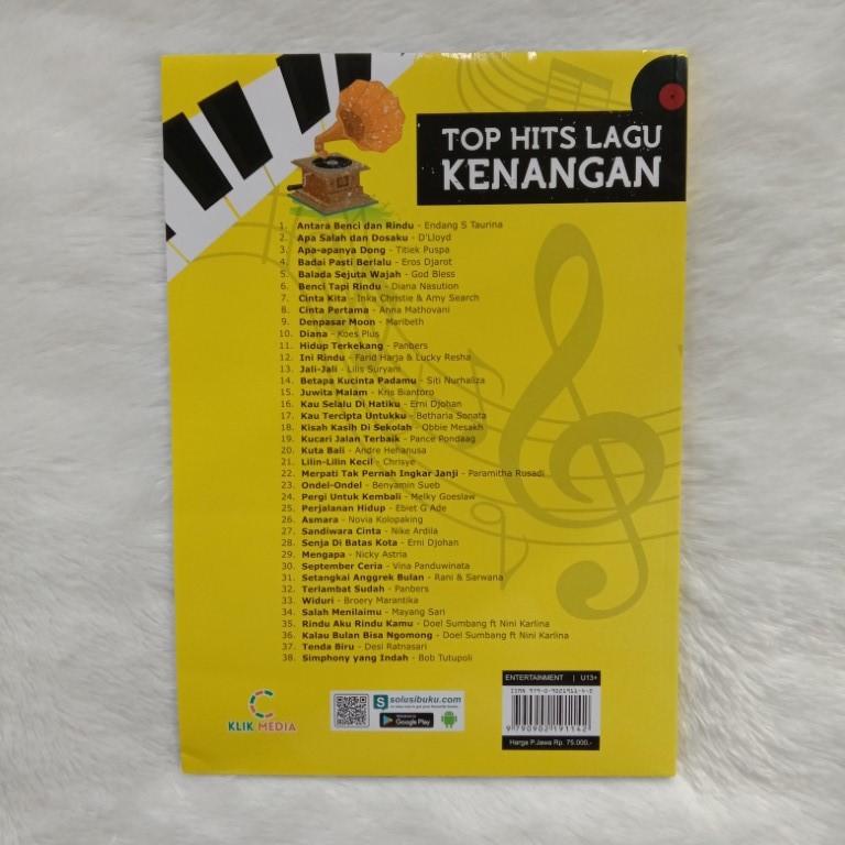 Jual Buku Musik - Kumpulan Lagu : Top Hits Lagu Kenangan | Shopee Indonesia