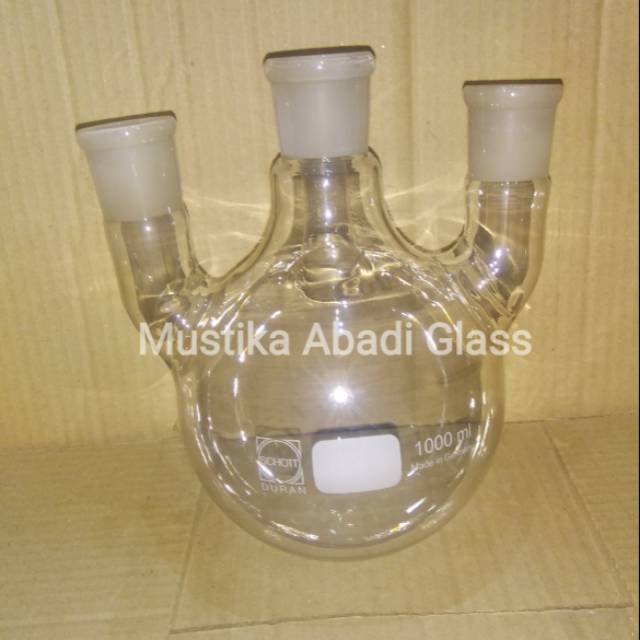 Boiling flask 5000ml - 5000 ML ,four neck - 4 leher Duran (flat/round bottom)