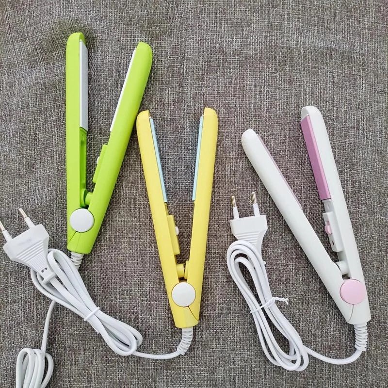 [ORI] CATOK MINI KARAKTER PELURUS RAMBUT | Catok Portable Straight Curly Praktis Warna Pastel Random datar tidak bergerigi
