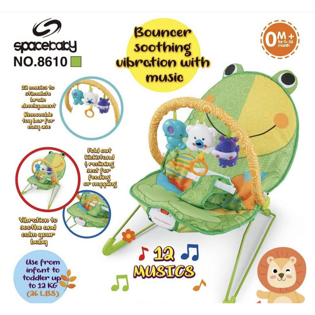 Space Baby Bouncer Soothing Vibration with Music / Ayumam Bayi / Bouncer Bayi